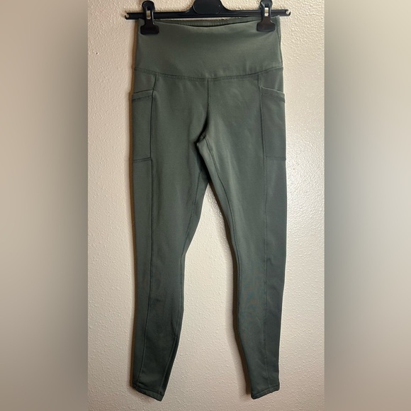 90 Degrees by Reflex Olive Green High-Waisted Leggings Size XS - Picture 1 of 5